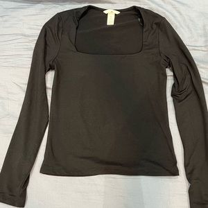 H&M Black Square Neck Longsleeves